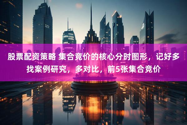 股票配资策略 集合竞价的核心分时图形，记好多找案例研究，多对比，前5张集合竞价